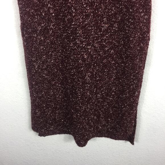 Anthropologie Flowy Maxi Tunic Sleeveless Turtleneck Tunic Sweater Wine Small - Picture 10 of 15